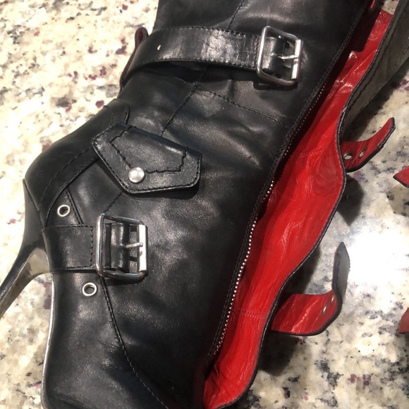DSQUARED2  black and red high heel boots. Size 37 1/2 - Picture 4 of 9